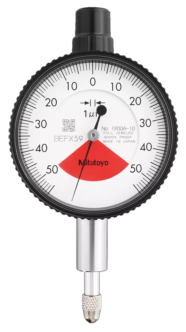 Mitutoyo Mutatós mérőóra 1 körülfordulással, Sorozat 1, ütés- és porálló, Ø40 mm, 0.1 mm (dugattyú út: 2 mm), 0.001 mm (1900AB-72) termék fő termékképe