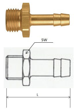 Rectus (GT 05/04) M5, 4 mm csatlakozású külső menetes tömlővég termék fő termékképe