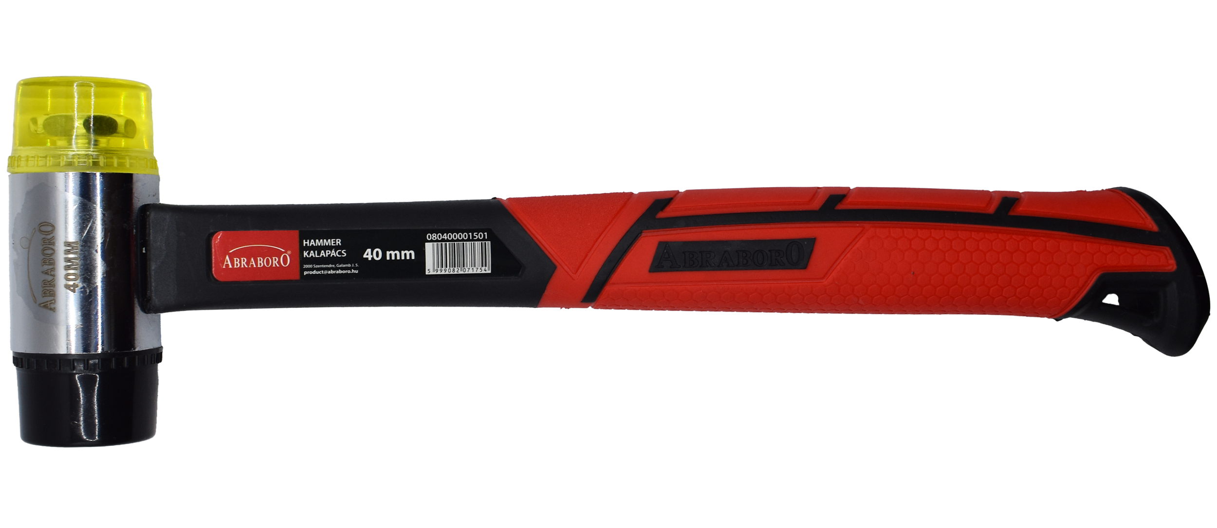 Abraboro Döngölő kalapács műanyag és gumi fejjel, Ø40 mm termék fő termékképe
