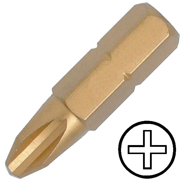 KENNEDY No.4 kereszthornyos titán csavarhúzó bit 5/16" hatszög illesztéssel, 30 mm termék fő termékképe