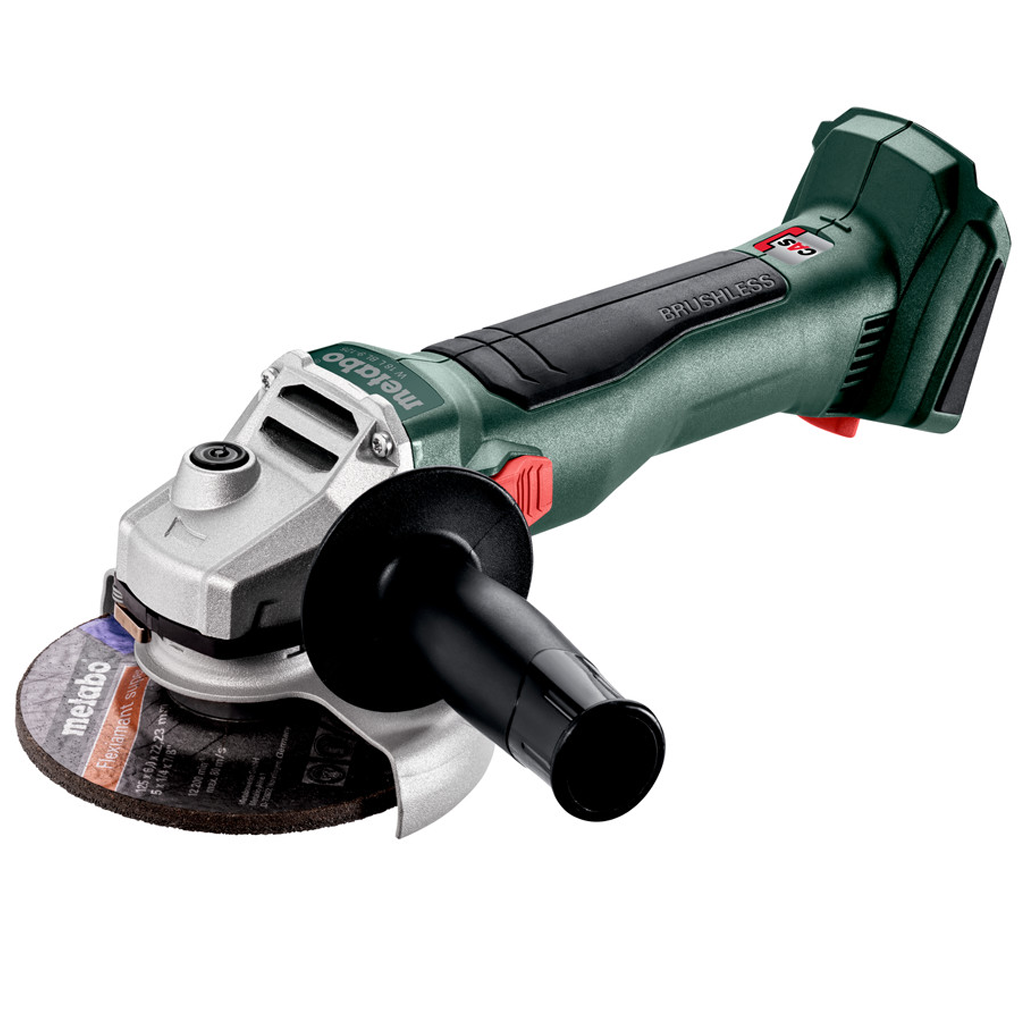 METABO W 18 L BL 9-125 akkumulátoros sarokcsiszoló (akku és töltő nélkül, metaBOX kofferben) termék fő termékképe