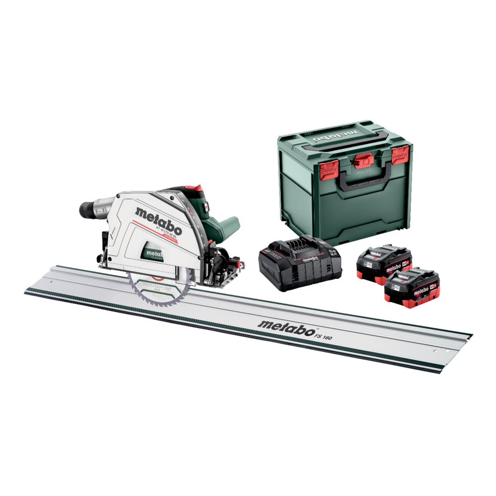 METABO KT 18 LTX 66 BL SET szénkefe nélkül akkumulátoros merülőfűrész (2 x 8.0 Ah LiHD akkuval, metaBOX kofferben) + FS 160 vezetősín termék fő termékképe