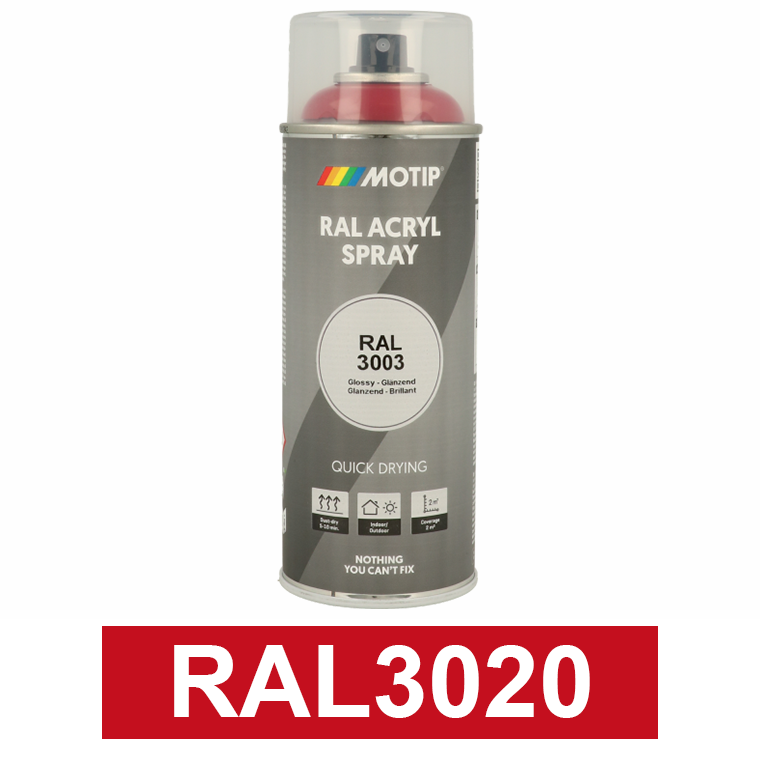 Motip Ipari festék spray, RAL3020, 400 ml termék fő termékképe