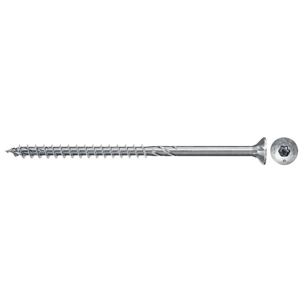 Fischer FPF II CTX25P 5.0 x 100 BC 100 süllyesztett fejű, kékre horganyzott forgácslapcsavar részmenettel, 100 db/csomag termék fő termékképe